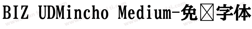 BIZ UDMincho Medium字体转换